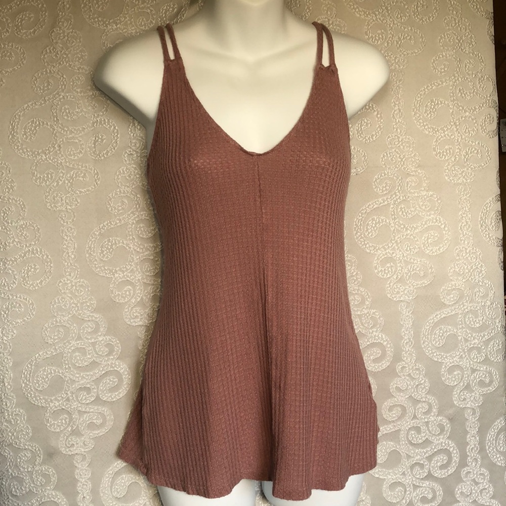 Mauve pacsun criss cross tank top